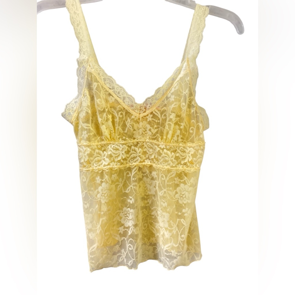 La Vie En Rose Yellow Cami Lace Coquette Fairy Feminine Y2K Lover Babydoll